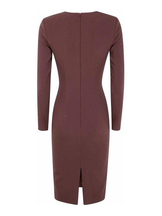 25FW 엘리자베타프랜치 미디 원피스 AB80557E2EA3 Brown - ELISABETTA FRANCHI