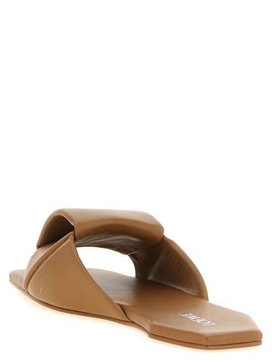26FW 로에베 오리가미 램스킨 슬라이드 샌들 L815465XBD9579 Brown - LOEWE