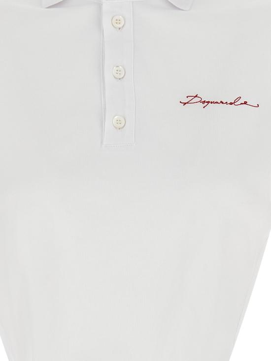 26FW 디스퀘어드2 폴로 티셔츠 S75GL0051D20020100 White - DSQUARED2