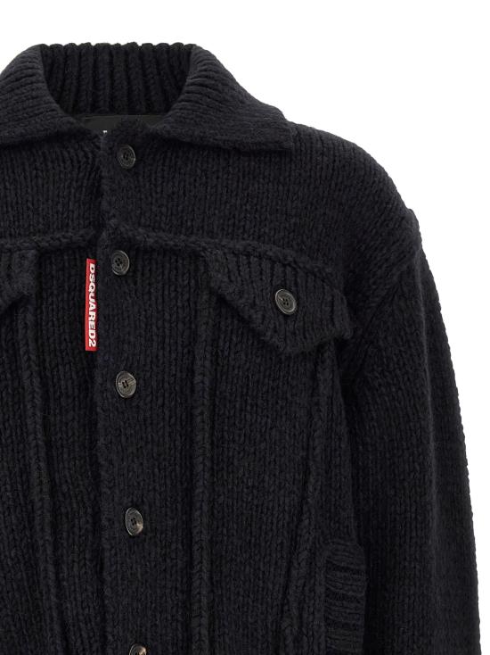 26FW 디스퀘어드2 가디건 S74HA1638D13240477 Blue - DSQUARED2