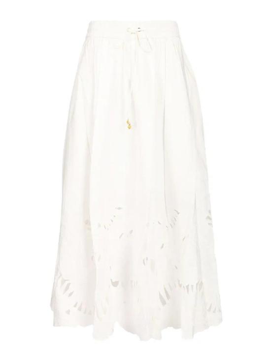 26FW 짐머만 롱 스커트 9048SSS263IVO White