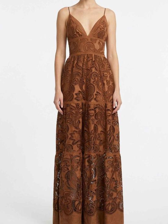26SS 에르마노 피렌제 롱 원피스 D48EQ031E92MFA1800019 Brown - ERMANNO FIRENZE