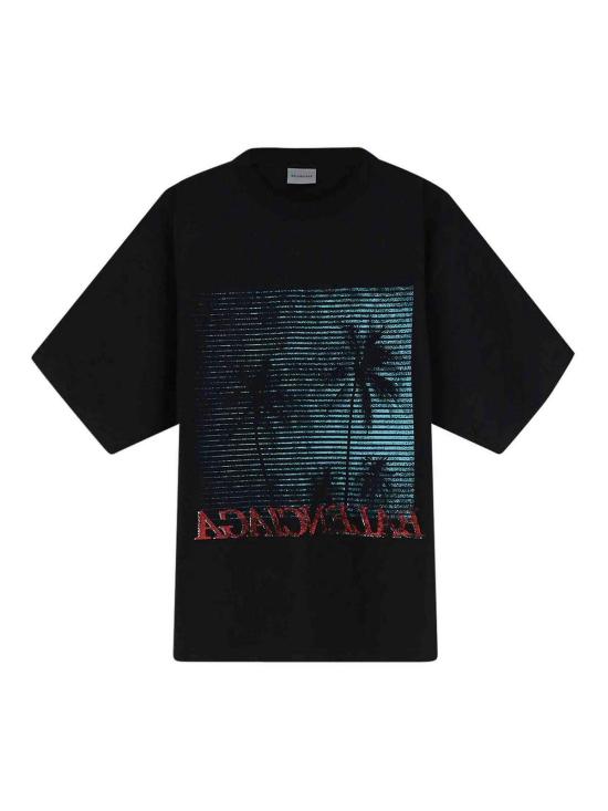 26FW 발렌시아가 반팔 티셔츠 A001VVTUVO81000 BLACK