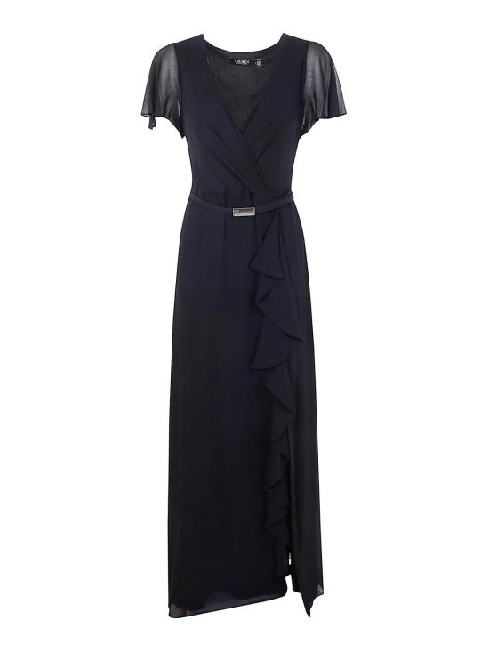25FW 랄프 로렌 롱 원피스 253909447001 BLACK