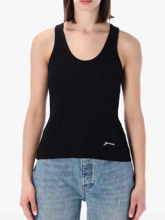 26SS 가니 민소매 티셔츠 A1050166099 BLACK - GANNI