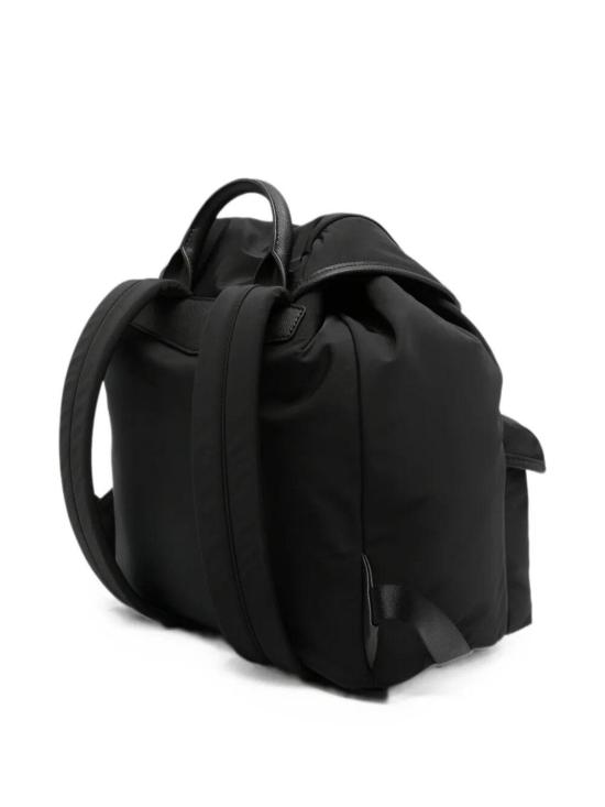 26FW 엠포리오 아르마니 로고 플랩 버클 백팩 EM004503AF28784UC001 BLACK - EMPORIO ARMANI