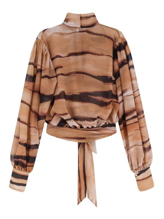 26SS 엘리자베타프랜치 블라우스 CA16062E2470 CAMEL - ELISABETTA FRANCHI
