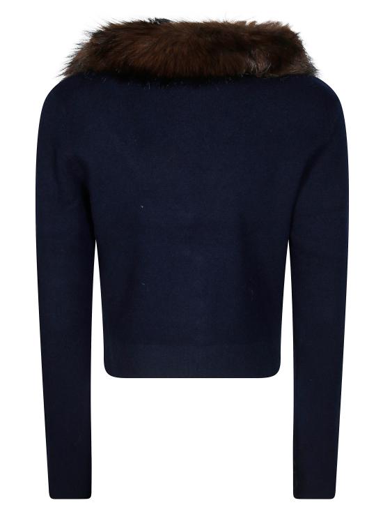 26FW 셀프 포트레이트 가디건 AW26148CAN NAVY BLU - SELF PORTRAIT