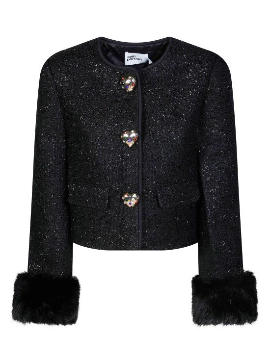 26FW 셀프 포트레이트 자켓 AW26131JB BLACK NERO