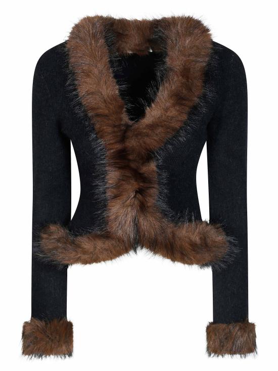 26FW 셀프 포트레이트 가디건 AW26148CB BLACK NERO