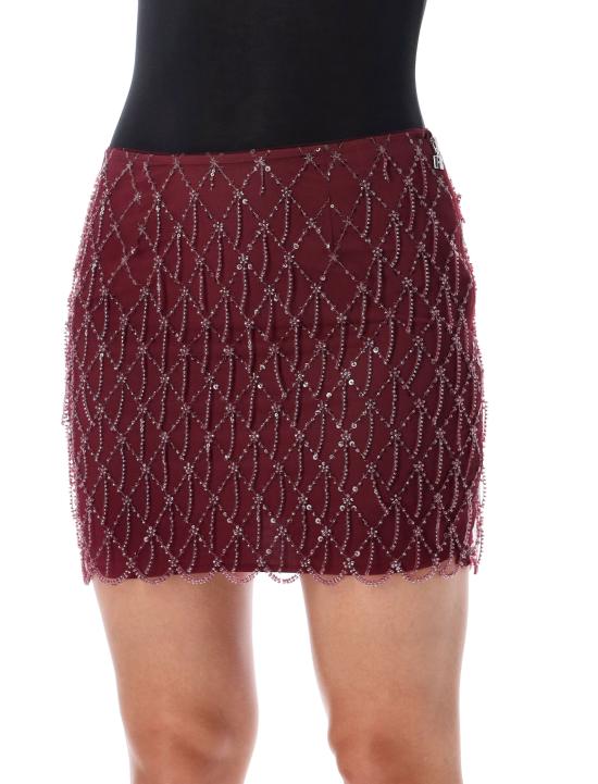 26FW 로테이트 숏 스커트 1165592694 WINE BORDEAUX - ROTATE