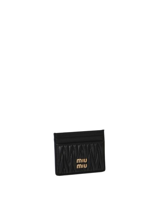 26FW 미우미우 마테라쎄 카드 나파레더 카드홀더 5MC076 AFPPF0002 BLACK - MIU MIU