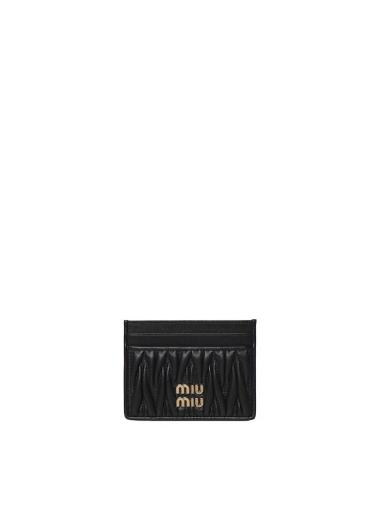 26FW 미우미우 마테라쎄 카드 나파레더 카드홀더 5MC076 AFPPF0002 BLACK