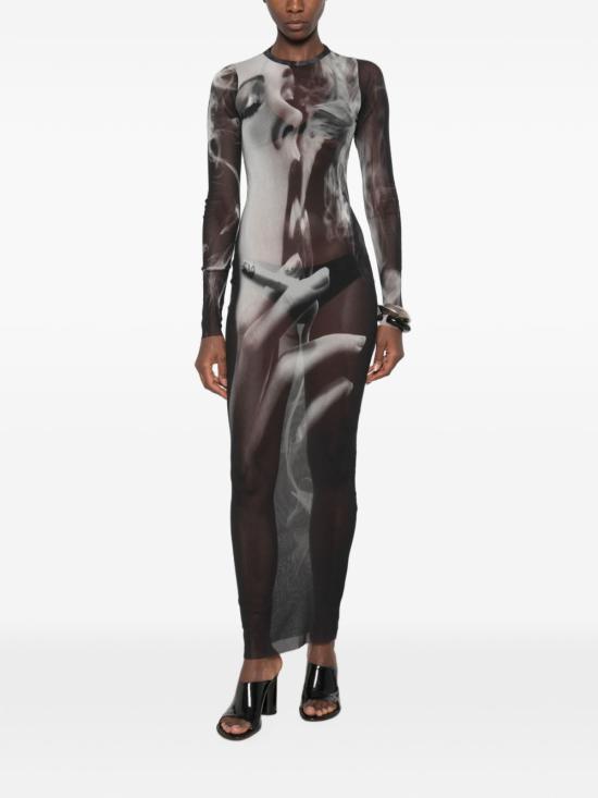 26FW 장 폴 고티에 미디 원피스 DR191M031P 000201 Black - JEAN PAUL GAULTIER