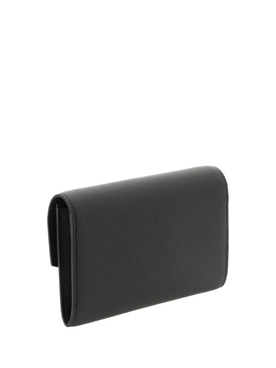 26FW 생로랑 그레인 레더 업타운 체인 지갑 6077881GF0J BLACK - SAINT LAURENT