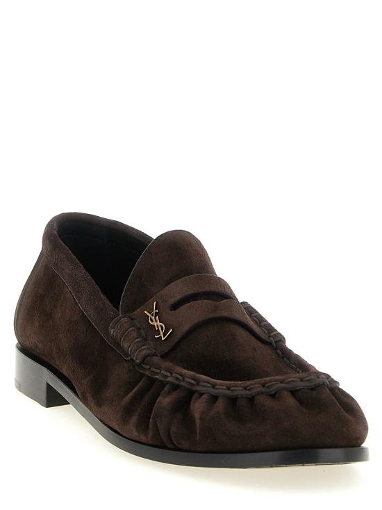 26FW 생로랑 로퍼 르   브라운 - SAINT LAURENT