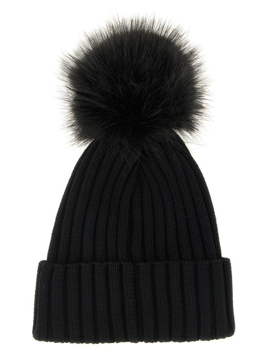 26FW 몽클레어 비니 폼폰 울 비니  블랙 - MONCLER