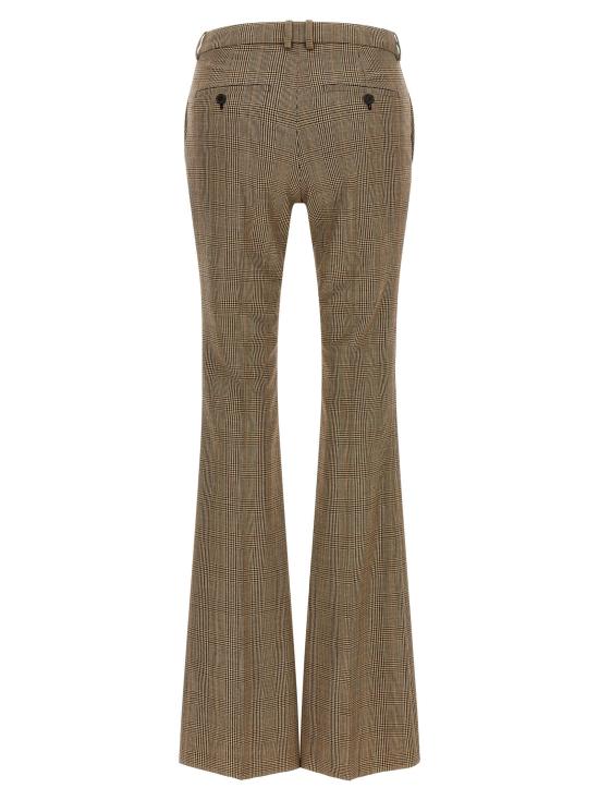 26FW 생로랑 스트레이트 팬츠 프린스 오브 웨일스 하운드투스 팬츠 브라운 - SAINT LAURENT