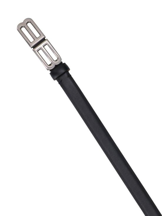 26FW 발렌시아가 가죽 벨트 A00121 2ACQK 1000 BLACK DOM - BALENCIAGA