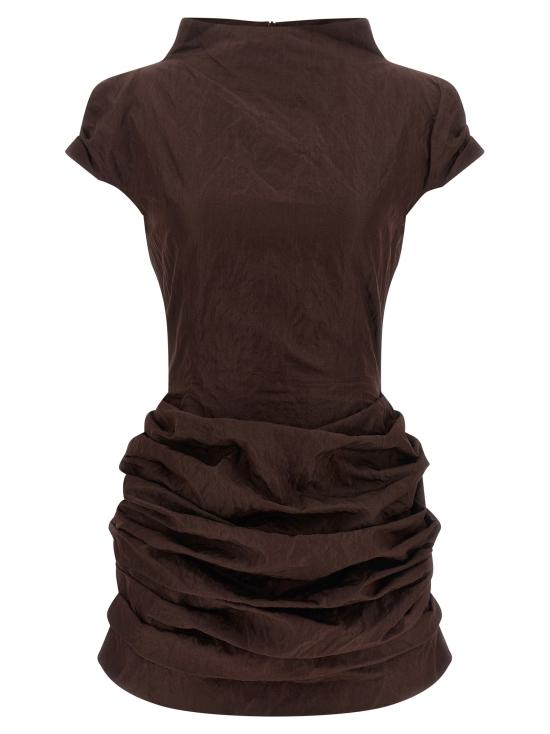 26FW 마그다뷰트림 숏 원피스 183726BROWN