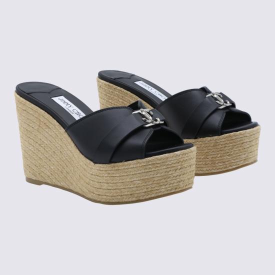26FW 지미추 샌들 LEDAWEDGE100FDZ000071 Black - JIMMY CHOO