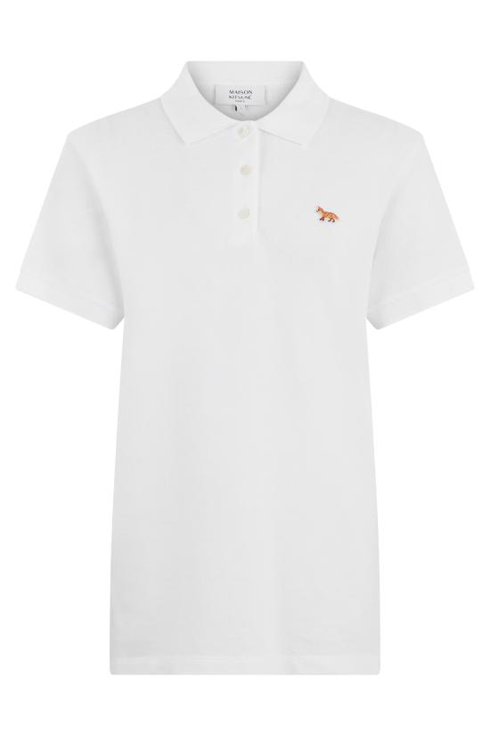 26SS 메종키츠네 베이비폭스 오버사이즈 폴로 티셔츠 OW00207KP0001 WHITE