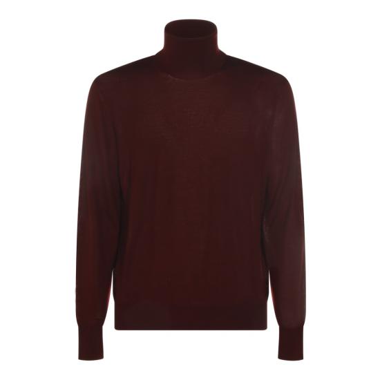 25FW 생로랑 울 터틀넥 스웨터 821739Y76GM6040 Burgundy