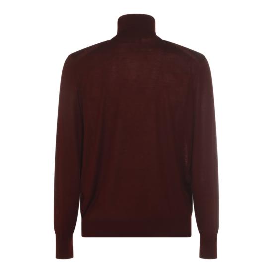 25FW 생로랑 울 터틀넥 스웨터 821739Y76GM6040 Burgundy - SAINT LAURENT