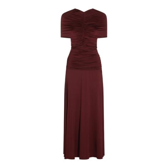 26FW 셀프 포트레이트 원피스 PF26098MBUBURGUNDY