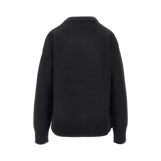26FW 아미 빅 하트 울 크루넥 스웨터 UKS838018 Black - AMI
