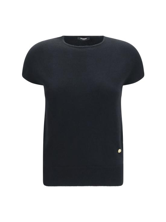 26FW 발망 탑 HF1ALB45KI87 BLACK - BALMAIN
