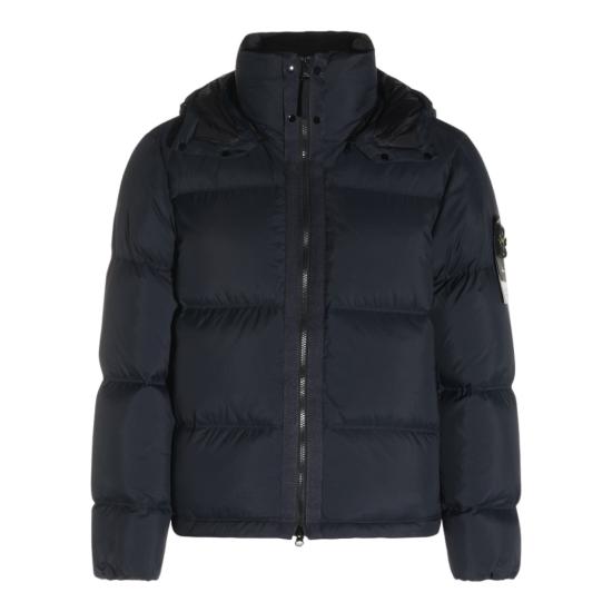 26FW 스톤 아일랜드 매트 립스탑 코듀라 어드밴스드 패브릭스 디테처블 후드 티어-레지스턴트 다운 자켓 L2S154100013S0483V0020 Blue