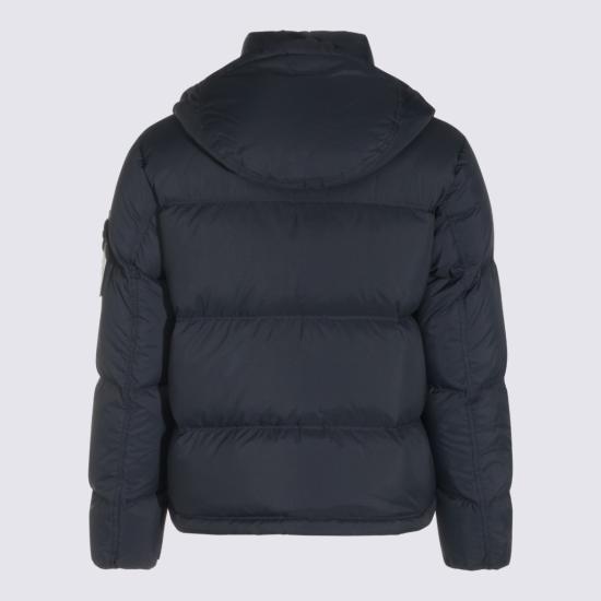 26FW 스톤 아일랜드 매트 립스탑 코듀라 어드밴스드 패브릭스 디테처블 후드 티어-레지스턴트 다운 자켓 L2S154100013S0483V0020 Blue - STONE ISLAND