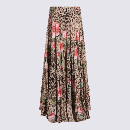 26FW 로베르토 카발리 롱 스커트 XQT3027HT2400504 Multicolor - ROBERTO CAVALLI