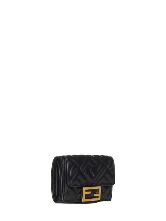 26SS 펜디 나파 레더 마이크로 트라이폴드 지갑 8M0395AAJDF0KUR BLACK - FENDI