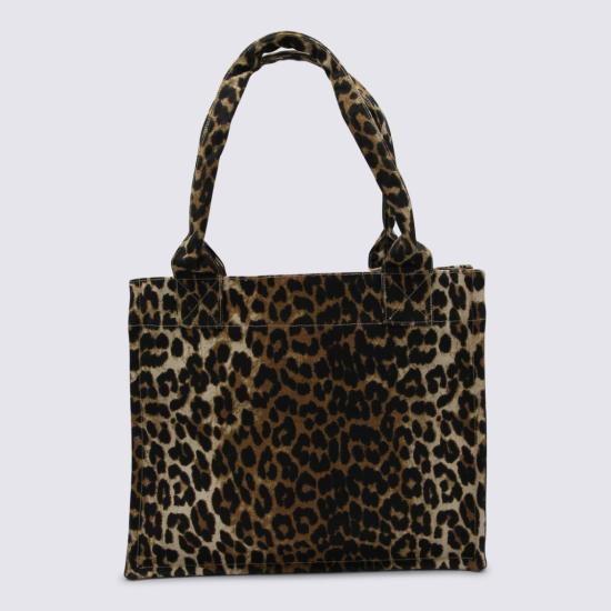 26FW 가니 라지 캔버스 토트백 A7179943 Brown - GANNI