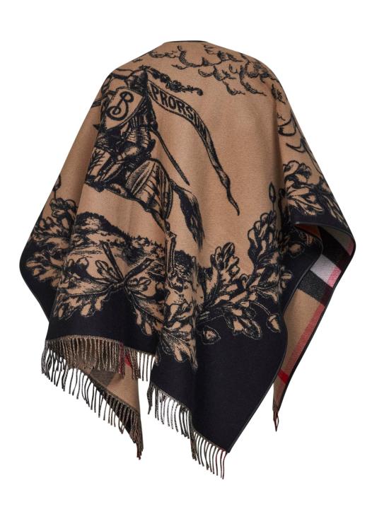 26FW 버버리 EKD 리버시블 체크 울 케이프 8074875 A7026 BEIGE - BURBERRY