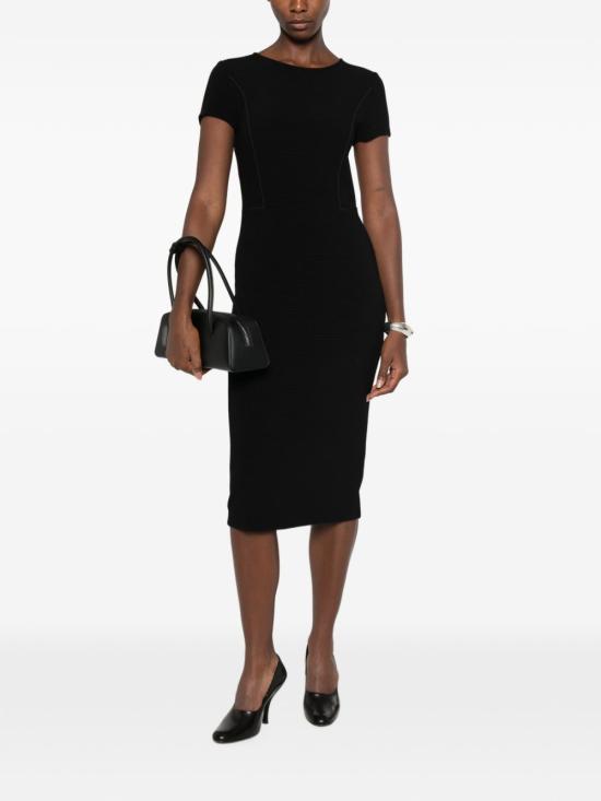 26FW 엠포리오 아르마니 미디 원피스 EW004706AF25834UC001 BLACK - EMPORIO ARMANI