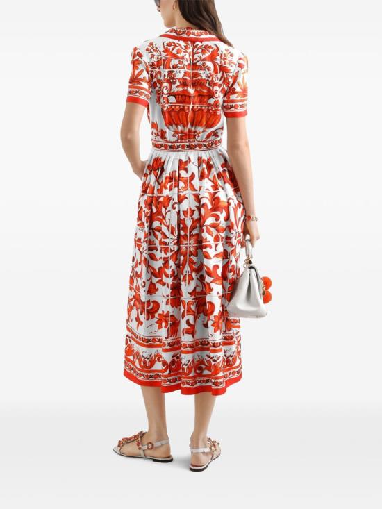 26FW 돌체앤가바나 미디 원피스 F6TVLTGDDRES9000 ORANGE - DOLCE & GABBANA