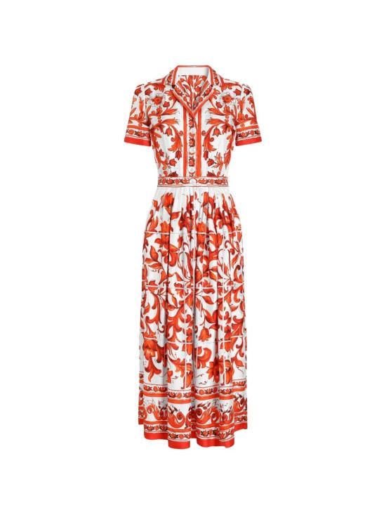 26FW 돌체앤가바나 미디 원피스 F6TVLTGDDRES9000 ORANGE