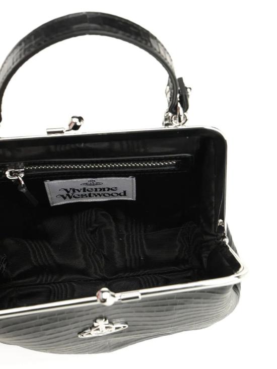 26SS 비비안웨스트우드 GRANNY FRAME, 그래니 프레임 메탈릭 숄더백 4B010006WL00C0N401 BLACK - VIVIENNE WESTWOOD