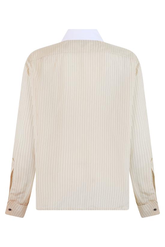 26FW 보테가베네타 셔츠 871471V6NF09231 Beige - BOTTEGA VENETA