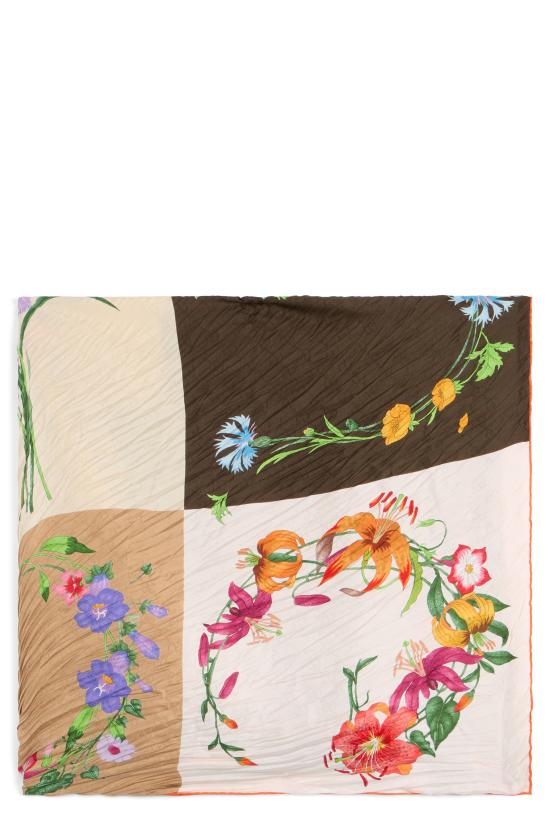 26FW 구찌 인터로킹 G 자카드 울 실크 머플러 8684713G0092579 Multicolor