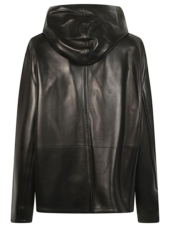 26FW 케이트 베일리 레더 집업 자켓 62421012200 BLACK - KHAITE