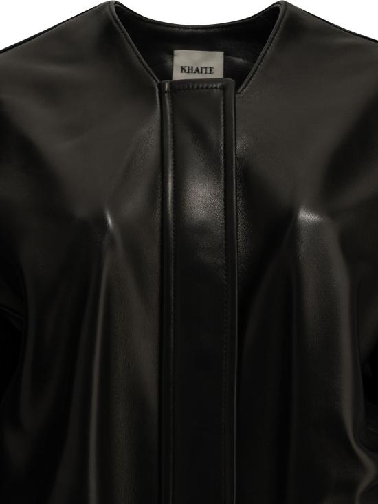 26FW 케이트 나파 레더 크롭 봄버 자켓 62411012200 BLACK - KHAITE