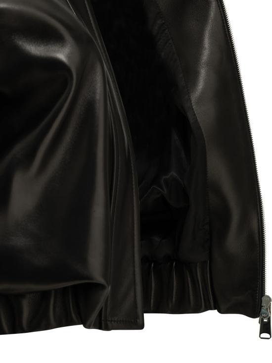 26FW 케이트 나파 레더 크롭 봄버 자켓 62411012200 BLACK - KHAITE