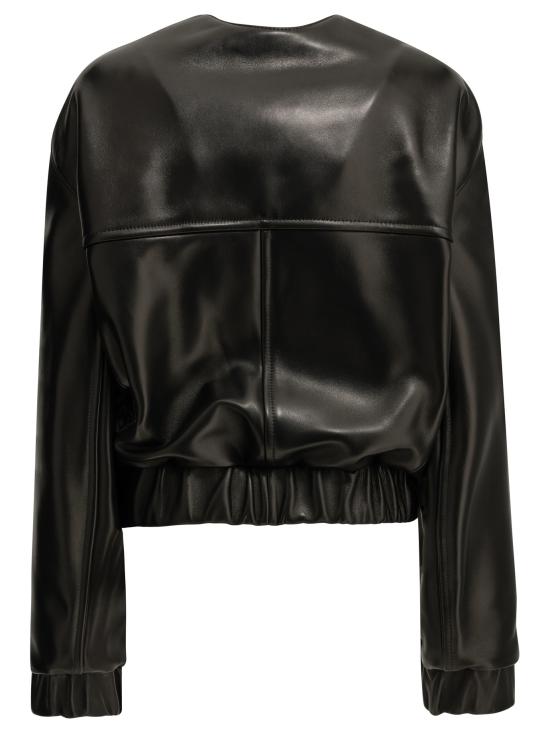 26FW 케이트 나파 레더 크롭 봄버 자켓 62411012200 BLACK - KHAITE