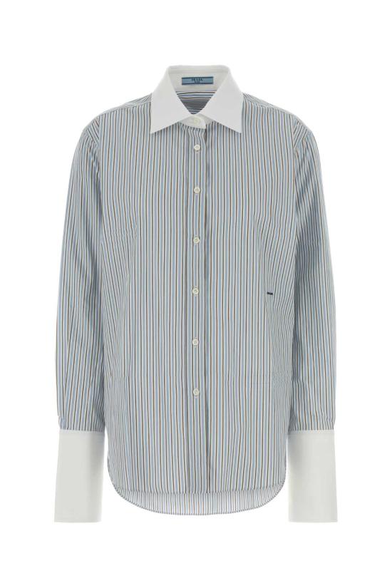 26FW 프라다 셔츠 P465JRSOOO1H1K F0012 STRIPPED