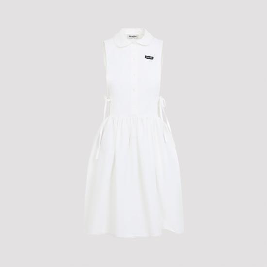 26FW 미우미우 미디 원피스 MF6425SOOO163M F0009 WHITE - MIU MIU