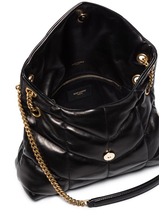 26FW 생로랑 루루 푸퍼 스몰 체인 백 5774761EL07 1000 BLACK - SAINT LAURENT